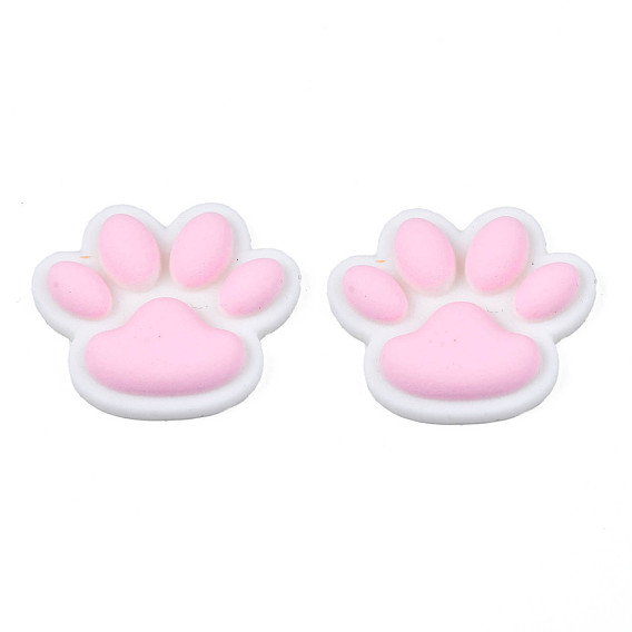 Opaque Resin Cabochons, Cat Paw