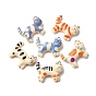 Opaque Resin Pendants, Cat, with Platinum Iron Loop
