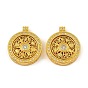 Вращающиеся латунные подвески из кубического циркония с микропаве, Сплав с поиска, плоско-круглые