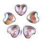 Transparent Electroplate Glass Beads, AB Color Plated
, Heart
