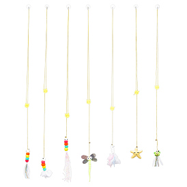 7Pcs 7 Styles Plush Toy, Hanging Door Cat Toy, Interactive Cat Teaser Toy, Mixed Shapes