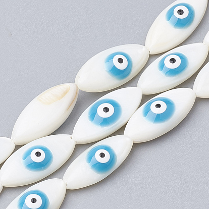 Freshwater Shell Beads, with Evil Eye, Horse Eye