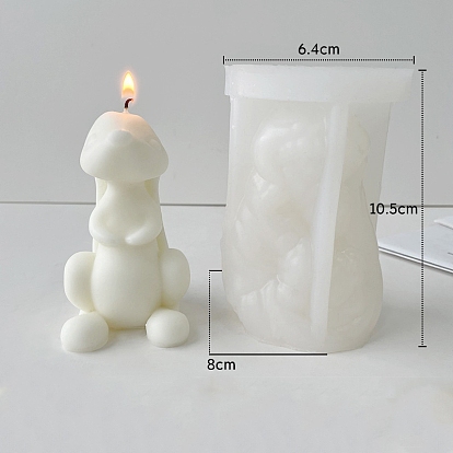 3D Rabbit DIY Silicone Candle Molds, Aromatherapy Candle Moulds, Scented Candle Making Molds