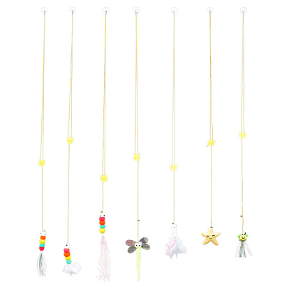 7Pcs 7 Styles Plush Toy, Hanging Door Cat Toy, Interactive Cat Teaser Toy, Mixed Shapes