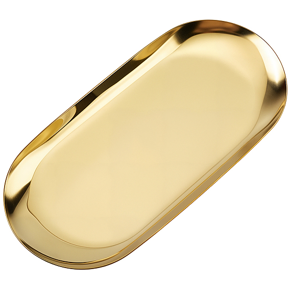 Овальная 430 пластина для ювелирных изделий из нержавеющей стали, лоток для хранения органайзера для косметики