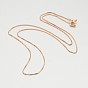 925 Sterling Silver Box Chain Necklaces, with Spring Ring Clasps, Thin Chain
