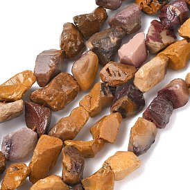 Необработанные грубые нити натуральных бусин мукаита, самородки
