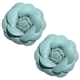 Украшение для обуви из искусственной кожи с цветочным узором, металлические съемные зажимы для обуви