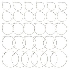 30шт 6 стиль латунные серьги-кольца фурнитура, провод уха, кольцо