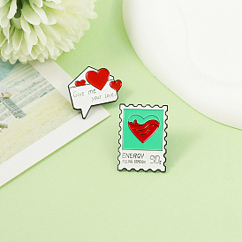 Love-themed Envelope and Stamp Set with Fashionable Pin for Spreading Love and Encouragement