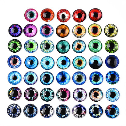 Glass Cabochons, Half Round with Eye