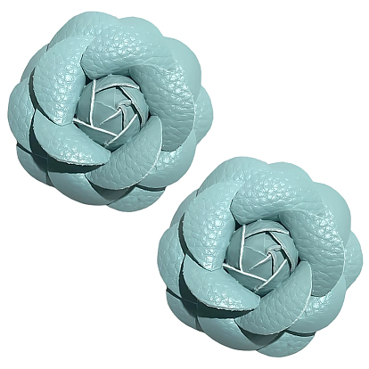 Украшение для обуви из искусственной кожи с цветочным узором, металлические съемные зажимы для обуви