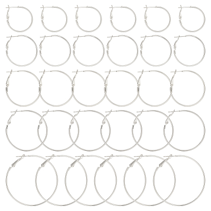 30шт 6 стиль латунные серьги-кольца фурнитура, провод уха, кольцо