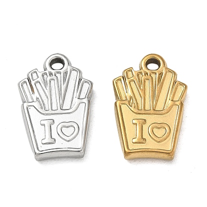 Pendentifs en acier inoxydable, puces charmes