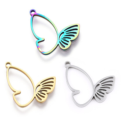 304 подвески из нержавеющей стали, лазерная резка, очарование бабочки