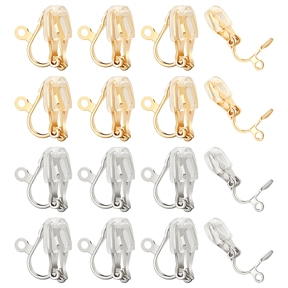 304 клипсы из нержавеющей стали, с силиконовыми подушечками для серег