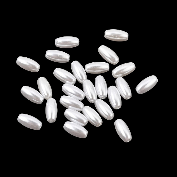 ABS Plastic Imitation Pearl Beads, Oval