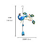 Iron Pendant Decorations, with Glass, Wind Chime, Home Decoration, Peacock