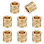 8Pcs 304 Stainless Steel Glazed European Beads, Large Hole Beads, Column