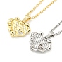 Heart Brass Micro Pave Clear Cubic Zirconia for Women, Cable Chains