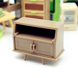 Multi-Functional Bookshelf, Dollhouse Furniture Accessories, for Miniature Dinning Room