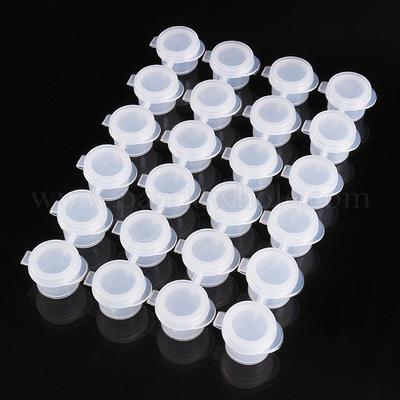 China Factory Plastic Empty Paint Cups with Lids, 6 Pots Mini