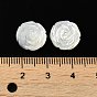 Natural White Shell Carved Cabochons, Flower