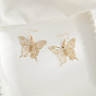 Полые латунные серьги-подвески в форме бабочки
