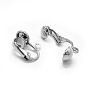 Iron Clip-on Earrings Findings, For Non-pierced Ears, with Loop