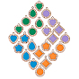 UV Plating Acrylic Pendant Rhinestone Settings, with Enamel, Multi-Petal Mixed Shapes with Concave Dot, Light Gold