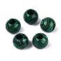 Синтетические малахит бусины, гладкая рондель, бусины с большим отверстием