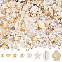 DIY Jewelry Making Finding Kits, Including 40Pcs Gemstone Bead, 10Pcs Shell Links, 100Pcs Acrylic Beads and CCB Plastic Beads, 250Pcs Brass Spacer Beads and 200Pcs Acrylic Beads
