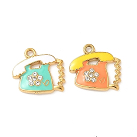 304 нержавеющей стальной эмали подвески, телефонные подвески со стразами, ионное покрытие (ip), золотые