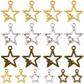 180 подвески из цинкового сплава в тибетском стиле, звезда