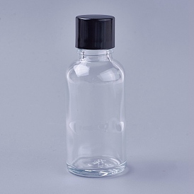 Стеклянная бутылка эфирного масла, с пластиковой крышкой из полипропилена и внутренней заглушкой