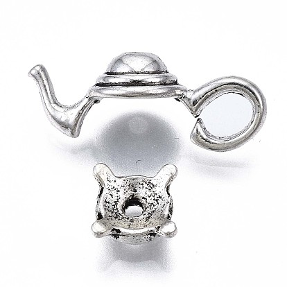 Тибетский стиль сплава шарика кадра, наборы крышек для чайников, без кадмия и без свинца, без бусинок