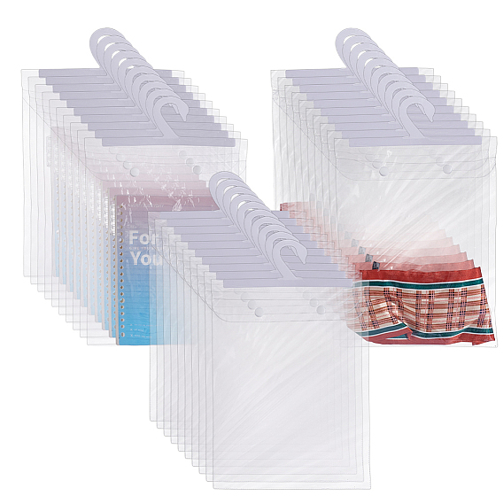 ПВХ подвесные мешки для нижнего белья и одежды с вешалкой, прямоугольные