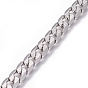 304 Stainless Steel Cuban Link Chains, Chunky Curb Chains, Twisted Chains, Unwelded, Textured