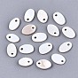 Natural Freshwater Shell Charms, Oval