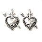 Сплавочные подвески тибетского стиля, без кадмия и без свинца, сердце