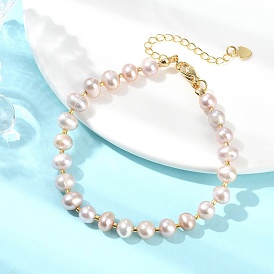 Браслеты из натурального культивированного пресноводного жемчуга и бисера для женщин.