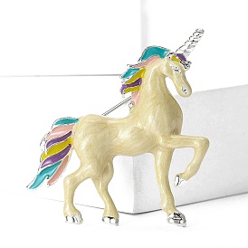 Broche en émail, broche en alliage pour vêtements de sac à dos, licorne