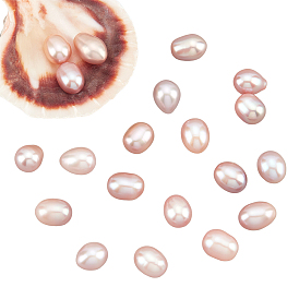 Nbeads 20pcs perla de agua dulce cultivada natural sin cuentas de agujero, arroz