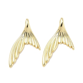 Латунные подвески, прелести рыбий хвост, долговечный, без кадмия и без свинца, стойки покрытие