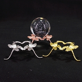 Supports de boule de cristal en alliage de libellule, présentoir à sphère de cristal, décorations de table pour la maison