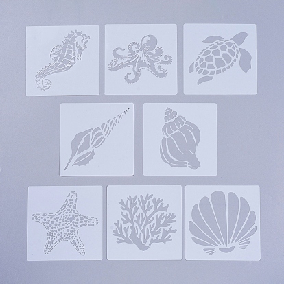 Plantillas de plantillas de pintura dibujo plástico, para bricolaje scrapbooking pintura dibujo artesanía, tema del organismo marino