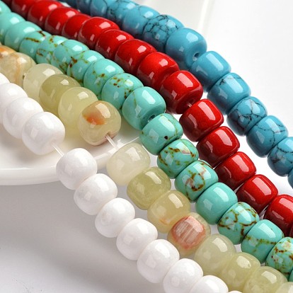 Natural Gemstone Column Bead Strands, 8x6mm, Hole: 1mm, about 70pcs/strand, 15.75 inch