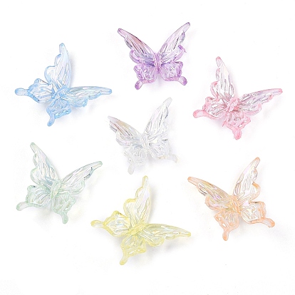 Цвет AB прозрачный акриловый бисер, бабочка