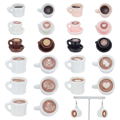55 шт. 11 стили миниатюрные украшения из смолы кофе, для садовых кукольных домиков