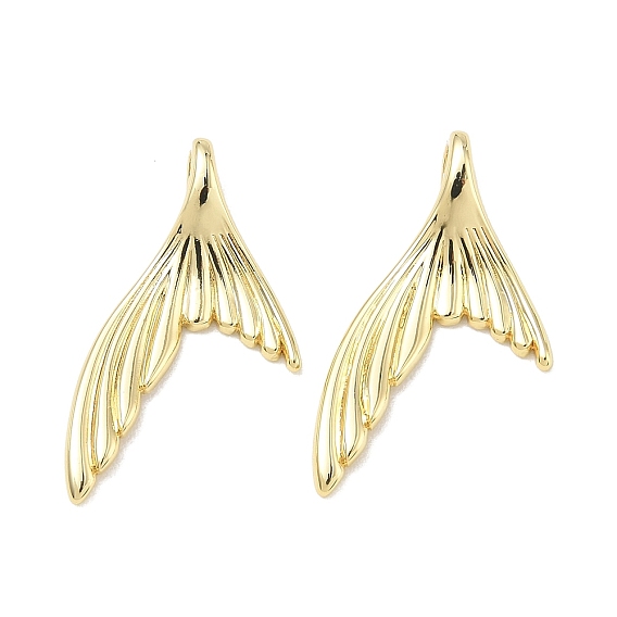 Латунные подвески, прелести рыбий хвост, долговечный, без кадмия и без свинца, стойки покрытие